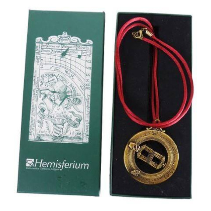 Miniaturowy zegar słoneczny - pierścienie astronomiczne H90 - wisiorek