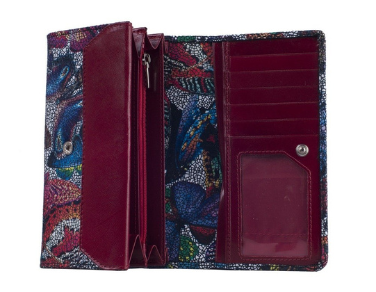 Portfel damski skórzany KEMER 008D Czerwony - min. zamówienie 20 / 50 / 100 szt.