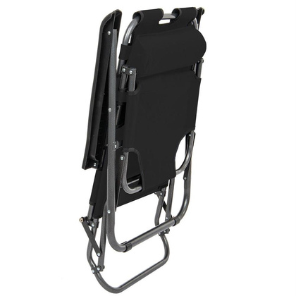 Fotel wielopozycyjny Level z zagłówkiem czarny