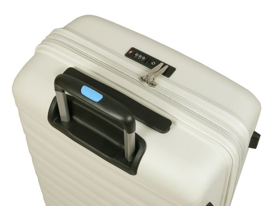 Walizka DIELLE 100 4k 76cm duża biała PP z poszerzeniem