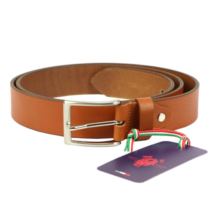 Pasek męski skórzany NORTHAMPTON POLO CLUB 011/25 ciemny brąz