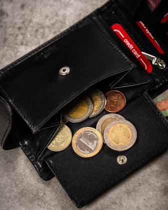 Portfel męski skórzany R-N992L-VCT Czarny