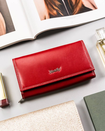 Duży, skórzany portfel damski z systemem rfid