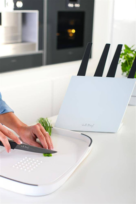 Zestaw 5 noży w bloku VOLO z powłoką nieprzywierającą biały