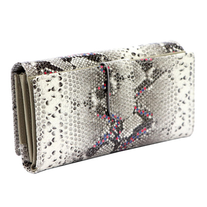 Portfel damski skórzany PELLUCCI SN-122 popiel + róż