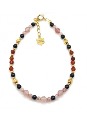 Bransoletka KWARC TRUSKAWKOWY 925