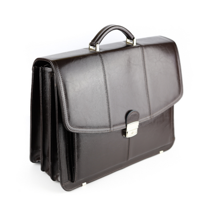 518 Teczka męska 3-komorowa - brąz KEMER