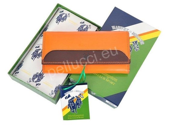 Portfel damski skórzany PELLUCCI Polo Club 8 PL11 Czerwony