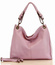MARCO MAZZINI Torba skórzana hobo leather bag lila róż - min. zamówienie 20 / 50 / 100 szt.