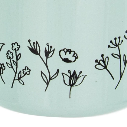 Kubek garnuszek emaliowany retro 0,4 l kwiaty