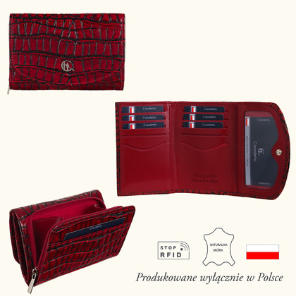 Portfel damski skórzany croco Canaletto PD1202cs96 RFID