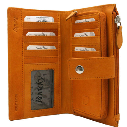 Portfel damski skórzany Rovicky R-861-DDW Camel