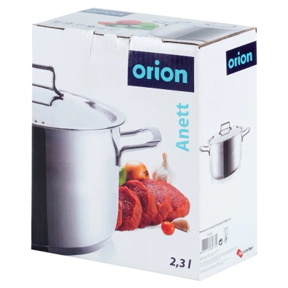 Garnek stalowy z pokrywką 18/10 PREMIUM 2,3 l ORION