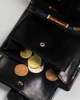 Duży, skórzany portfel męski na zatrzask