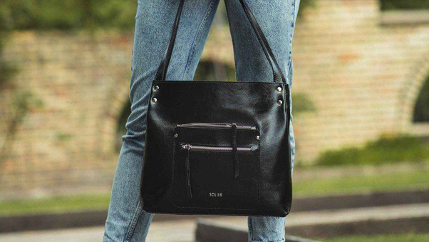 Skórzana torba damska shopper Vitoria FL18 brązowa vintage - min. zamówienie 20 / 50 / 100 szt.