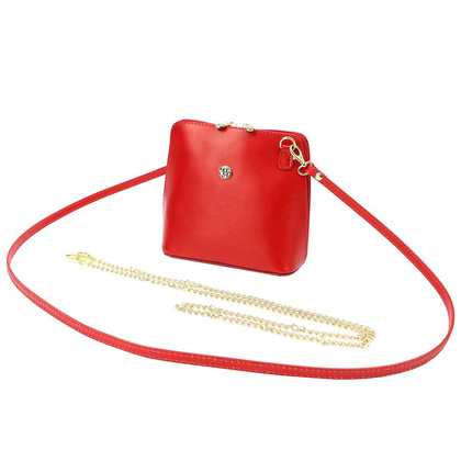 SKÓRZANA TOREBKA 1702 VP KEMER czerwony