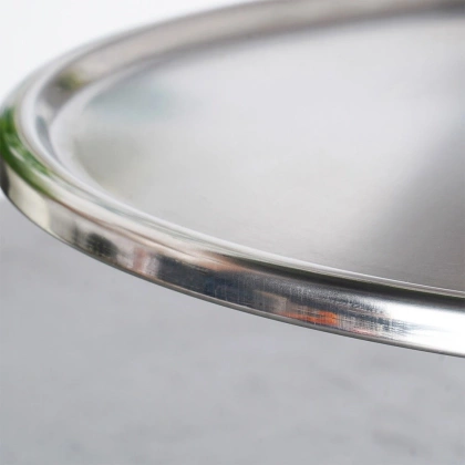 Patera stalowa na nóżce tortownica taca na tort ciasto 33 cm