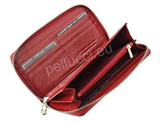 Portfel damski skórzany PELLUCCI BT-119 Czerwony