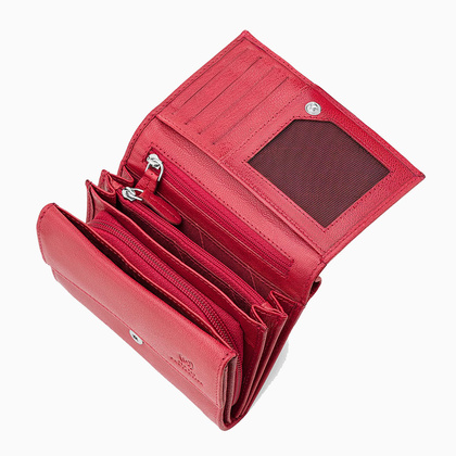 Portfel damski skórzany PUCCINI COMO CO1600 3 Czerwony