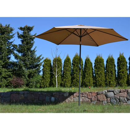PARASOL OGRODOWY 300CM SKŁADANY BEŻOWY
