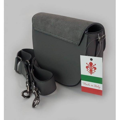 Listonoszka,chlebak,przewieszka Vera Pelle klapka zamsz