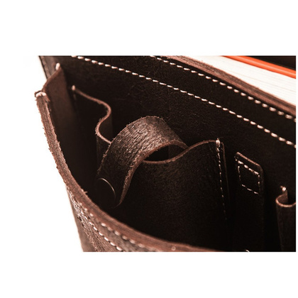 Skórzana torba na ramię teczka KEMER VOOC TC5 czarny