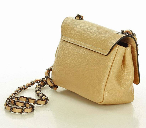 Torebka wizytowa listonoszka skóra MAZZINI - Sevilla karmelowy beż - min. zamówienie 20 / 50 / 100 szt.