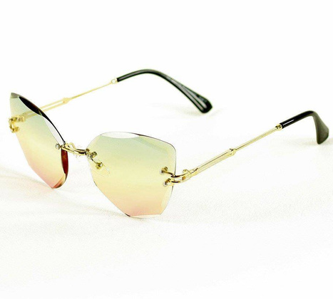 Okulary przeciwsłoneczne MAZZINI CAT EYE żółte - min. zamówienie 20 / 50 / 100 szt.