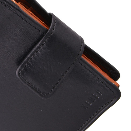 Portfel męski skórzany KEMER 005M/J Czarny / Jasny brąz - min. zamówienie 20 / 50 / 100 szt.