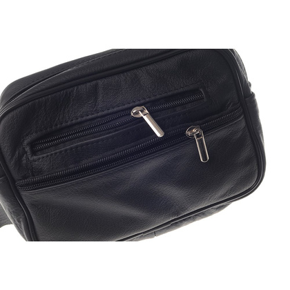 Saszetka skórzana KEMER 020 Czarna - min. zamówienie 20 / 50 / 100 szt.