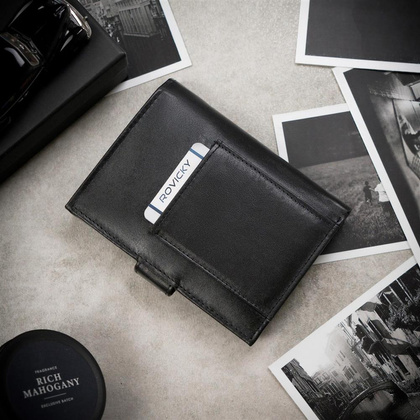 Skórzany portfel męski z kieszonką na kartę