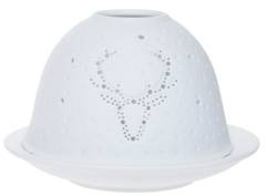 Lampion porcelanowy z głową renifera