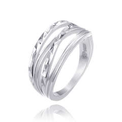 MINET Srebrny szczotkowany pierścionek wielkość 14