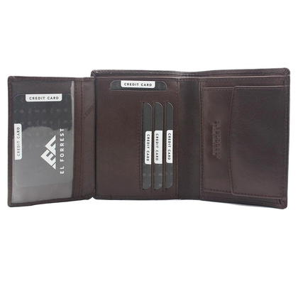 Portfel męski skórzany PELLUCCI 896-25 RFID ciemny brąz