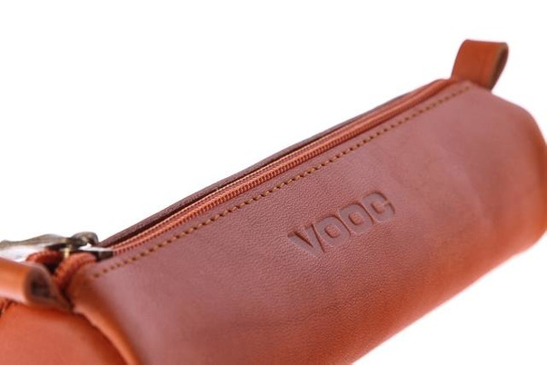 Piórnik na długopisy VOOC Vintage P9 koniak