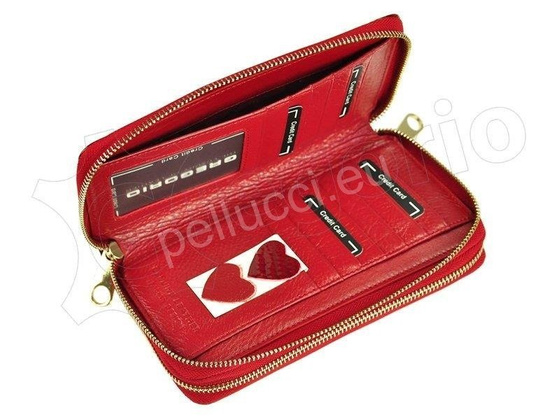 Portfel damski skórzany PELLUCCI GF118 Popiel / Brązowy