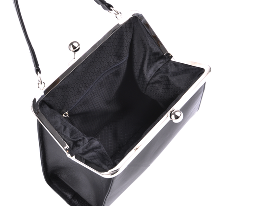 Torebka damska skórzana KEMER R110 Czarna - min. zamówienie 20 / 50 / 100 szt.