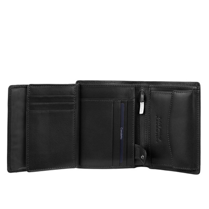 Męski czarny portfel Canaletto skóra garbowana roślinnie PM265s163gr RFID