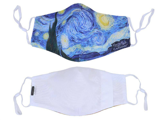 Maseczka ochronna z filtrem - V. van Gogh, Gwiaździsta Noc (CARMANI)