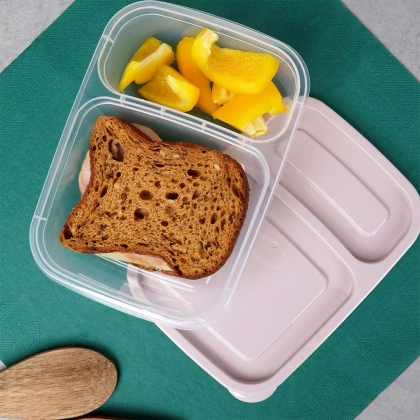 Pojemnik na żywność dzielony 2-częściowy lunchbox 750 ml