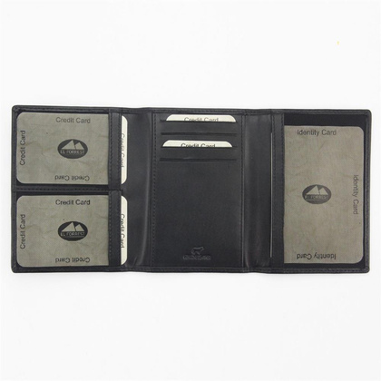 Etui na dokumenty skórzane 879-47 RFID Czarny