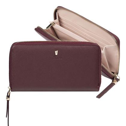 Portmonetka podrózna Mademoiselle Burgundy