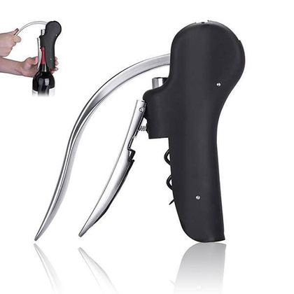 Zestaw do wina ze stali z korkociągiem, wkładem chłodzącym do wina i otwieraczem / Starwine