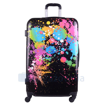 Średnia walizka KEMER RGL PRINT M Ciapki Multikolor