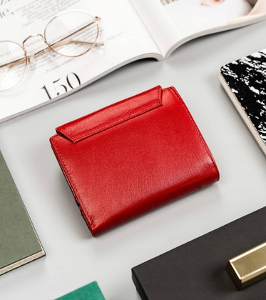 Skórzany portfel damski z systemem rfid