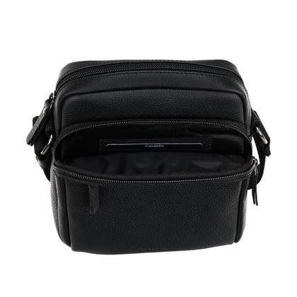 Męska listonoszka Canaletto – dwie komory, skóra groszkowana i elegancki design TM155s33