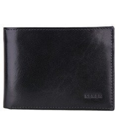 Portfel męski skórzany KEMER M31 Czarny - min. zamówienie 20 / 50 / 100 szt.