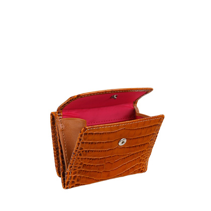 Mały portfel damski Canaletto ze skóry tłoczonej na wzór krokodyla – styl i bezpieczeństwo RFID PD2001s262