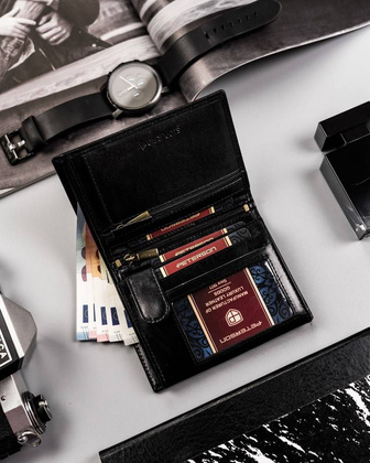 Skórzany portfel męski na karty