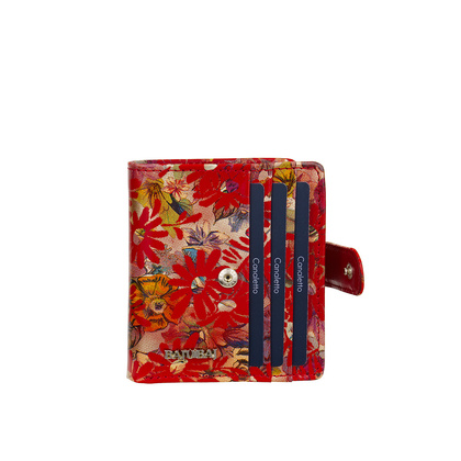 Czerwony portfel damski BajuBaj z naturalnej skóry licowej – funkcjonalny i stylowy PD1042s132